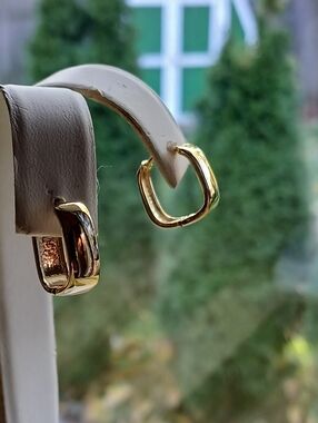 18 K Gold Filled Square Hoop Earrings
